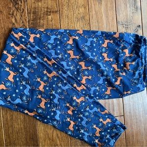 LuLaRoe tc2 Christmas reindeer leggings